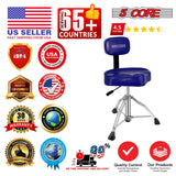 5 Core Drum Throne 4" Padded Seat w Backrest Airlift Adjustable Chair Ergonomic Drummer Stool