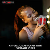 5Core Vintage Microphone Classic Dynamic Professional XLR Studio Retro Style Mic RED