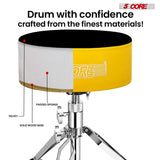 5 Core Drum Throne 5" Padded Drummer Seat Adjustable Drumming Chair w Luxury Velvet Top