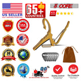 5 Core Guitar Capo Pair Quick Change Acoustic Electric String Clip Banjo Mandolin Or Ukulele Yellow