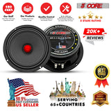5Core 6.5 Inch Midrange Car Door Speaker 360W Subwoofer w Aluminum Bullet 4Ω Sub Woofer 1 PC