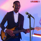 5 Core Microphone Stand 3 Level Height Adjustable 24-67" w Heavy Duty Round Base Floor Mic Stands