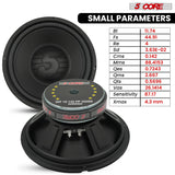 5 Core 10" Subwoofer Pair 300W Car Woofer 4 Ohm Replacement Deep Bass Sub Loud Speaker for Vehicle