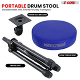 5 Core Drum Throne 3" Thick Padded Memory Foam Comfortable Drummer Stool 330Lb Capacity Adjustable