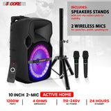8 inch speaker boombox with karaoke, PA system, and Bluetooth music playback
