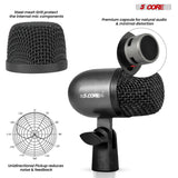 5 Core Conga Mic Snare Tom Microphone Drum Kit Condenser XLR Instrument Mics