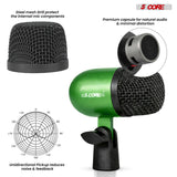5 Core Conga Mic Snare Tom Set Professional XLR Cardioid Unidirectional Instrument Microphone Kit
