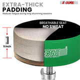 5 Core Drum Throne 5" Padded Guitar Stool Adjustable Heavy Duty Music Chair Seat w Luxury Velvet Top