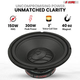5 Core Car Subwoofer 10 Inch Speaker 300W Loud Audio 4Ohm Deep Bass Woofer