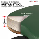 5Core Guitar Stool 3.15" Padded Chair Foldable Heavy Duty Music Seat Built in Foot Rest Guitar Stand