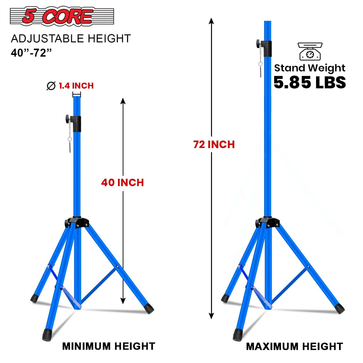 Tall DJ pole mount designed for studio monitors