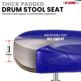 5 Core Drum Throne 4" Padded Seat w Backrest Airlift Adjustable Chair Ergonomic Drummer Stool
