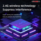 5 Core Microphone Wireless Karaoke Singing Mic Rechargeable Microfonos Inalambricos w LED Lights