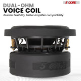 5Core 6.5 Inch Car Subwoofer Dual 4Ohm 1000W Speaker Sub Woofer Driver Aluminum Frame 6.5” Woofers