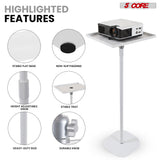5 Core Projector Stand Floor Adjustable 66" Universal Projectors Support for Home Office & Studio