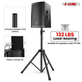 5 Core Speaker Stand Adjustable 31 to 54" PA DJ Tripod Stands Heavy Duty w 35mm Insert 132 Lbs