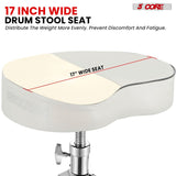 5 Core Drum Throne 3.5" Padded Guitar Stool Drummer Chair Adjustable Seat