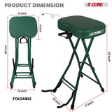 5Core Guitar Stool 3.15" Padded Chair Foldable Heavy Duty Music Seat Built in Foot Rest Guitar Stand
