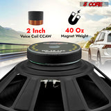 5 Core 15 Inch Car Woofer Audio Pair 900W Combined 4Ohm Deep Bass Subwoofer Component Speaker System