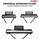 5 Core Keyboard Stand Piano Bench Combo Adjustable Key Board Stands 2" Padded Musician Chair Set