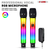 5 Core Microphone Wireless Karaoke Singing Mic Rechargeable Microfonos Inalambricos w LED Lights