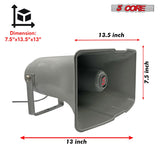 High-efficiency horn speaker with wide sound coverage and sharp voice projection
