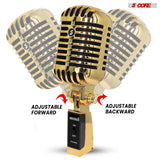 5Core Vintage Microphone Classic Dynamic Professional XLR Studio Retro Style Mic Gold