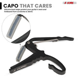 5Core Capo Aluminum Universal Guitar String Clip w Metal Spring + 6Pcs Guitar Picks + Carry Bag