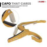 5Core Capo Aluminum Universal Guitar String Clip w Metal Spring + 6Pcs Guitar Picks + Carry Bag
