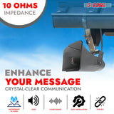 5 Core PA Horn Speaker Outdoor 8x16" Siren Loudspeaker 40W RMS Loud Megaphone Driver Horn