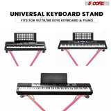 5 Core Keyboard Stand Piano Bench Combo Adjustable Key Board Stands 2" Padded Musician Chair Set