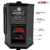 5Core Outdoor Speakers Stereo In Wall 100W Peak Passive Home Audio System