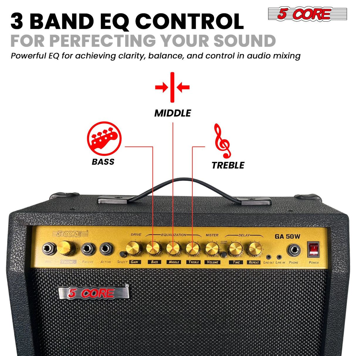 3 band eq for sound control