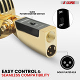 5Core Vintage Microphone Classic Dynamic Professional XLR Studio Retro Style Mic Gold