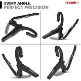 5Core Capo Aluminum Universal Guitar String Clip w Metal Spring + 6Pcs Guitar Picks + Carry Bag