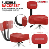 5Core Drum Throne 4" Cushion Padded Stool w Backrest Airlift Height Adjustable Chair w 441Lb Capcity