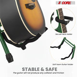 5Core Guitar Stool 3.15" Padded Chair Foldable Heavy Duty Music Seat Built in Foot Rest Guitar Stand