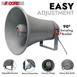 5Core PA Speaker Pair 200W Bull Horn Loud Audio Indoor Outdoor Speakers System 8Ohm Reflex Megaphone