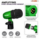 5 Core Conga Mic Snare Tom Set Professional XLR Cardioid Unidirectional Instrument Microphone Kit