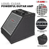 5 Core Electric Drum Amplifier 80W Professional Bluetooth Drumming Amp w 8” Speaker w 3 Band EQ