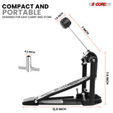 5 Core Bass Drum Pedal Mount Adjustable Felt Beater Head Single Chain Heavyduty Kick Drum Foot Pedal