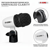 5 Core Conga Mic Snare Tom Set Professional XLR Cardioid Condenser Instrument Microphone Kit