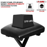 5 Core Keyboard & Bench Set Combo Height Adjustable Key Board Stands w Padded 2" Cushioned Musician Chair