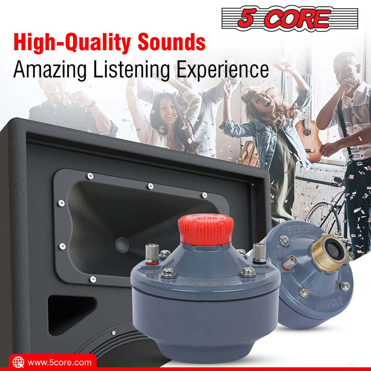 Aluminium diaphragm compression driver designed for high-quality sound output