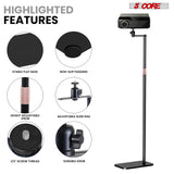 5 Core Projector Stand Floor Adjustable 66" Universal Projectors Support for Home Office & Studio