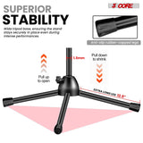 5 Core Microphone Stand Floor Height Adjustable w Extending Telescoping Boom Arm