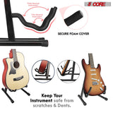 5 Core Guitar Stand A Frame w Soft Foam Arm Non Slip Rubber for Acoustic Electric Bass Ukulele