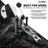 5 Core Bass Drum Pedal Mount Adjustable Felt Beater Head Single Chain Heavyduty Kick Drum Foot Pedal