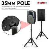 5 Core Speaker Stand 3Ft Adjustable Heavy Duty PA DJ Tripod Studio Monitor Stands w 35mm Insert