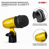 5 Core Conga Mic Snare Tom Set Professional XLR Cardioid Condenser Instrument Microphone Kit